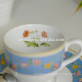 taza y platillo de té de cerámica irrompible